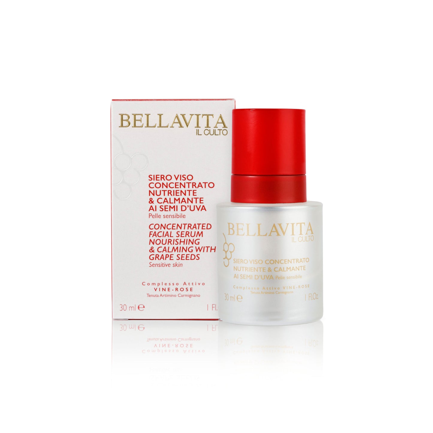 SIERO VISO CONCENTRATO NUTRIENTE & CALMANTE AI SEMI D’UVA